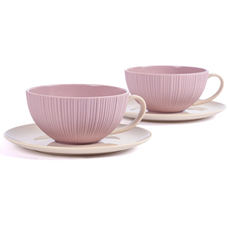 Porcelain Belle Cup Saucer Set of 2 By Rena