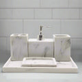 Luxury Redefined 5 Piece Set Bathroom Accessories In Artificial Stone For Deluxe Bath Experience By TGF