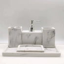 Luxury Redefined 5 Piece Set Bathroom Accessories In Artificial Stone For Deluxe Bath Experience By TGF
