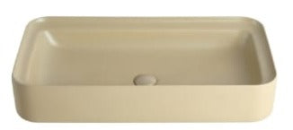 Designer Rectangular Ceramic Wash Basin Elevated Style With Intricate Inside Line Design By TGF