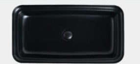 Designer Rectangular Ceramic Wash Basin Elevated Style With Intricate Inside Line Design By TGF