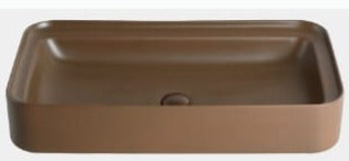 Designer Rectangular Ceramic Wash Basin Elevated Style With Intricate Inside Line Design By TGF