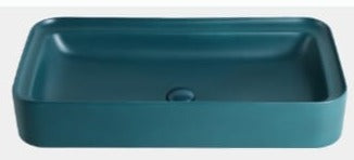Designer Rectangular Ceramic Wash Basin Elevated Style With Intricate Inside Line Design By TGF