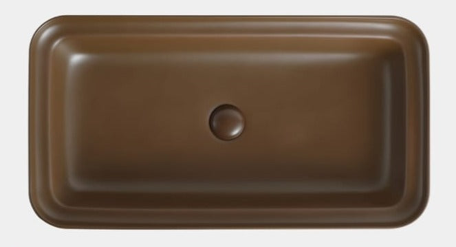 Designer Rectangular Ceramic Wash Basin Elevated Style With Intricate Inside Line Design By TGF