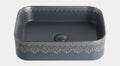 Golden Aura Rectangular Wash Basin With Luxurious Gold Artwork Perfect For Your Bathroom By TGF