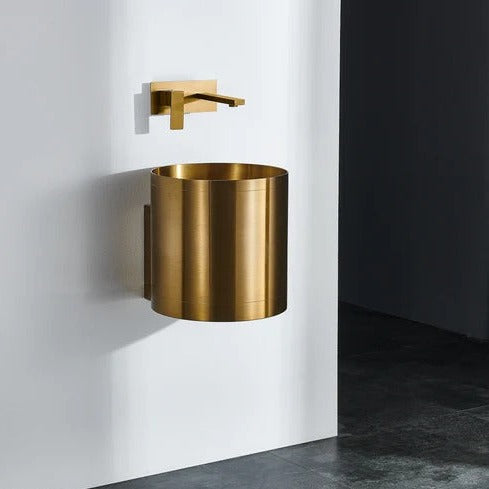 Premium Stainless Steel PVD 07 Modern Round Wall Mounted Wash Basin 1 PC By Jayna