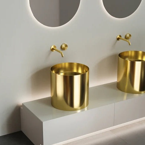 Premium Stainless Steel PVD 08 Modern Round Freestanding Wash Basin 1 PC By Jayna