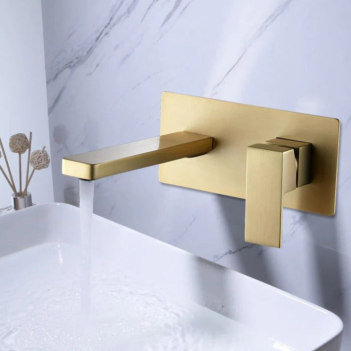 Wall Mounted Single Lever Wall Mounted Basin Mixer Tap Hot & Cold Basin Sink Faucet Basin Mixer PF02 1 PC By Jayna
