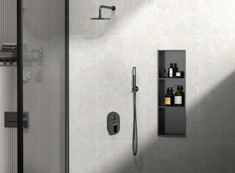 Three-Shelf Rectangular PVD Wall Niche Design for Modern Bathrooms PWD 900V By Jayna