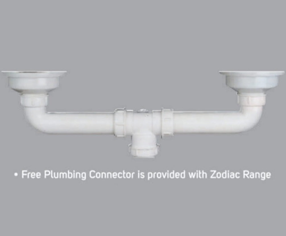Zodiac Double Bowl Sink Streamlined Waste Management By Jayna