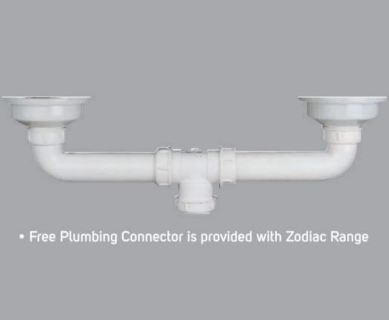 Zodiac Double Bowl Sink Streamlined Waste Management By Jayna