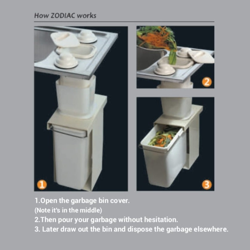 Zodiac Double Bowl Sink Streamlined Waste Management By Jayna
