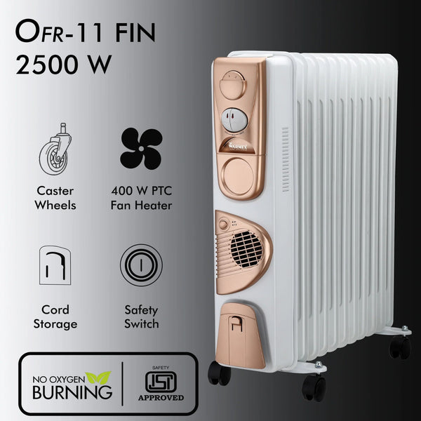 OFR-11 Radiant Room Heater 1000-2500W By Warmex