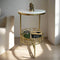 Modern Round Table With Marble Top & Metal Base  By APT