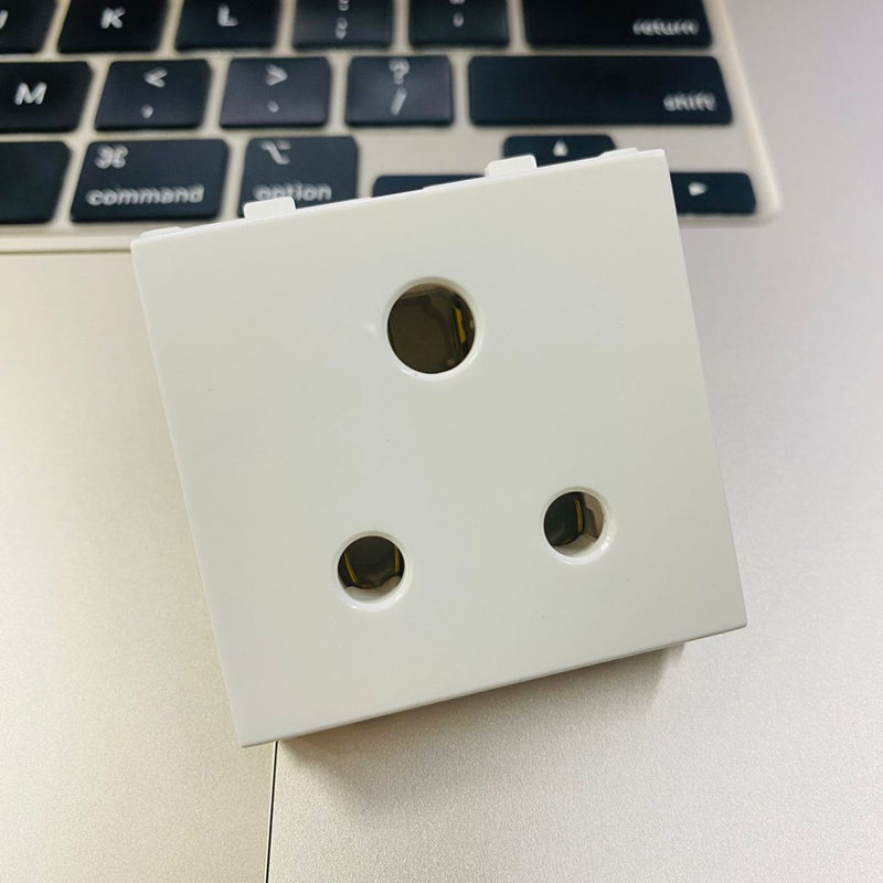 Anchor Penta Modular 2 Module 6 A 3 pin Socket ( W/O Shutter )- 1 Pc