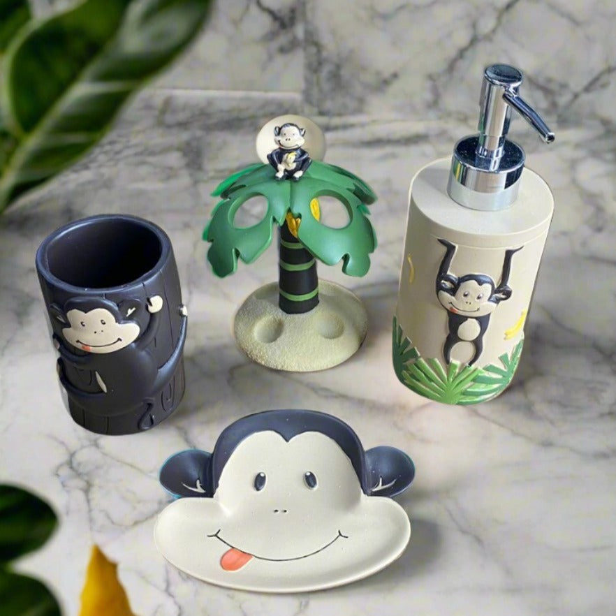 Jungle Monkey 4 Piece Bathroom Set By APT