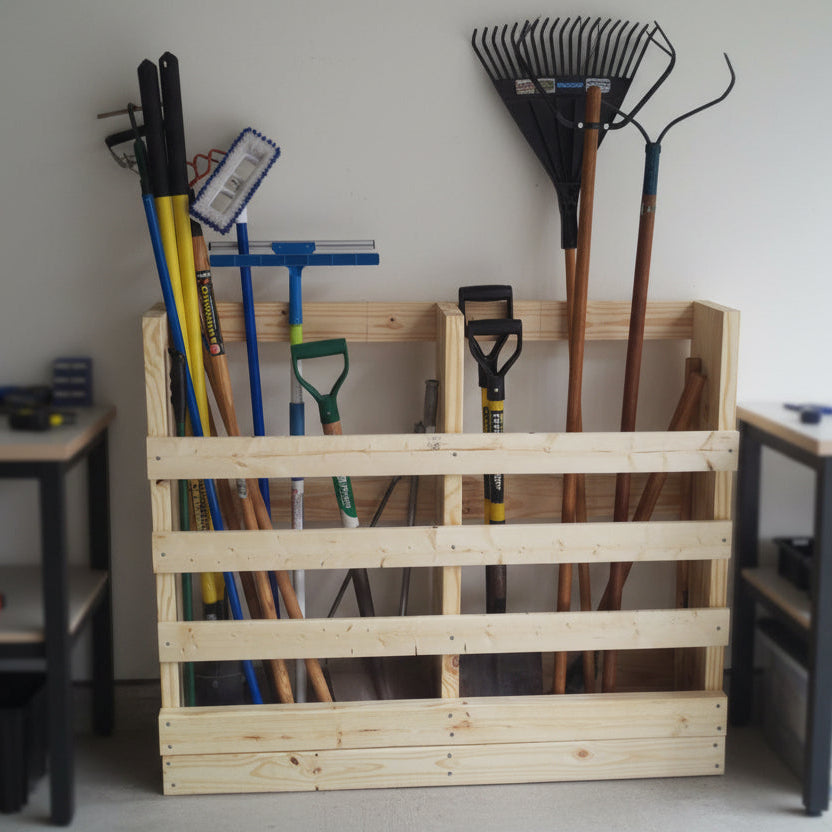 Garden Tool MOP & Broom Organizer By Miza