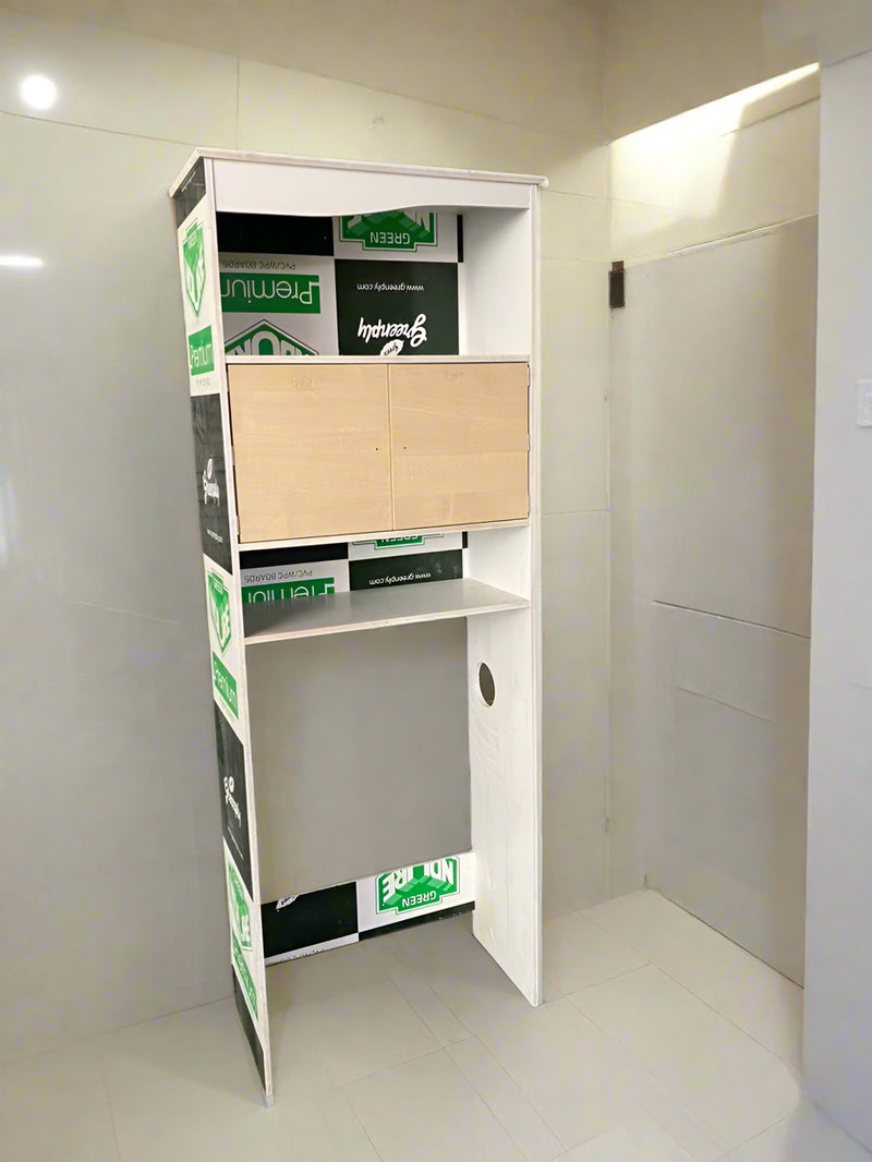 Washing Machine Storage Shelf in PVC Waterproof Board By Miza