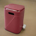 Compact Pedal Operated Dustbin With Textured Body By APT ( Random Colour )