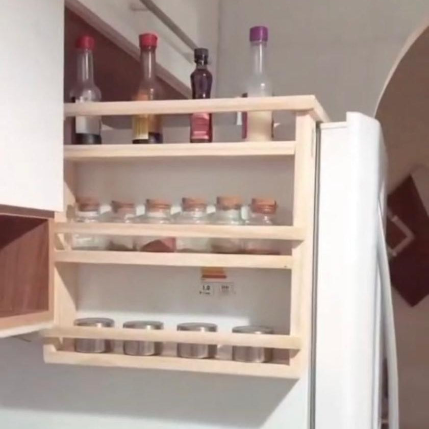 Wooden Fridge / Refrigerator Storage Rack By Miza