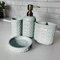 Floral Elegance 4-Piece Bathroom Set with Stylish Flower Texture By APT