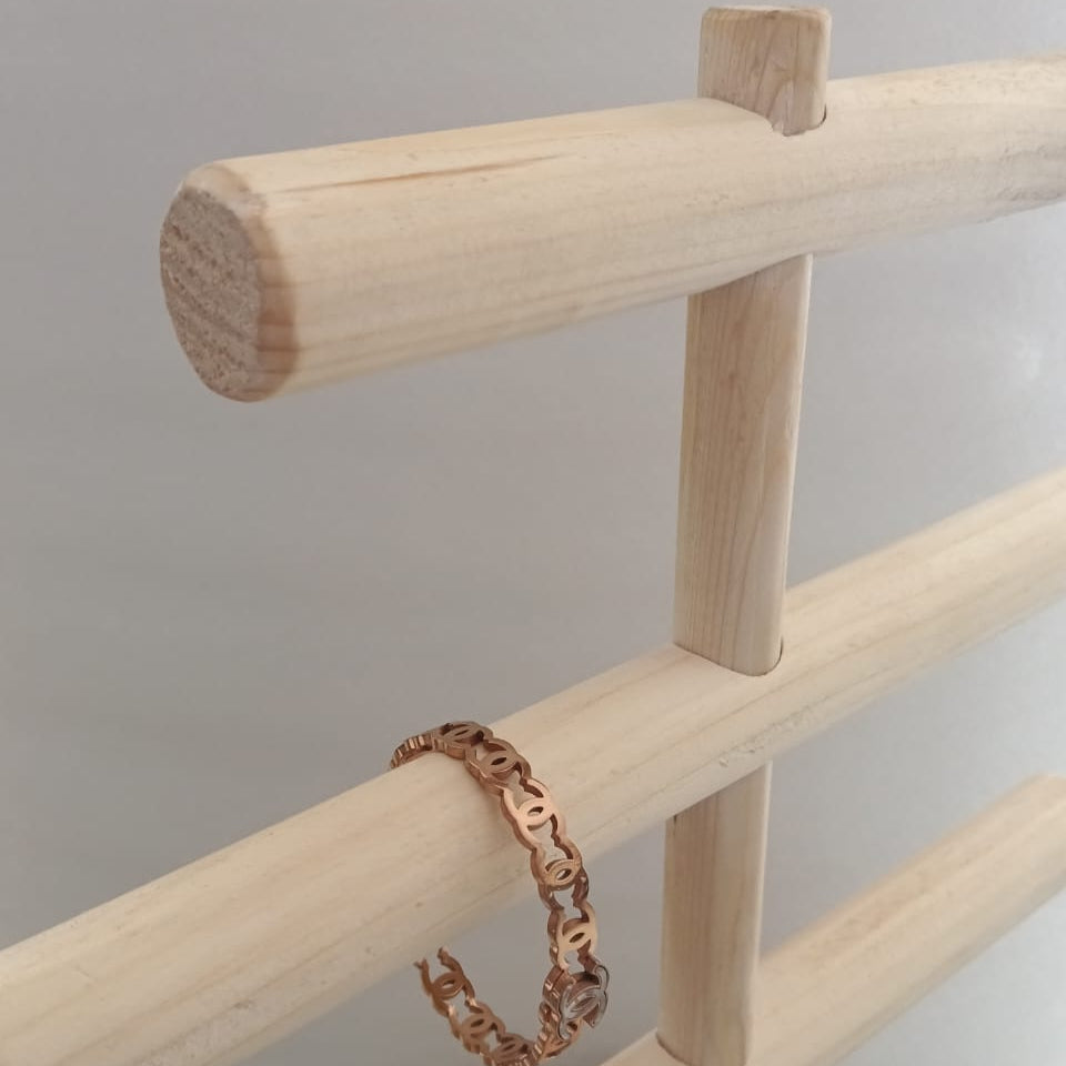 Wooden Handmade Portable Jewellery Stand By Miza