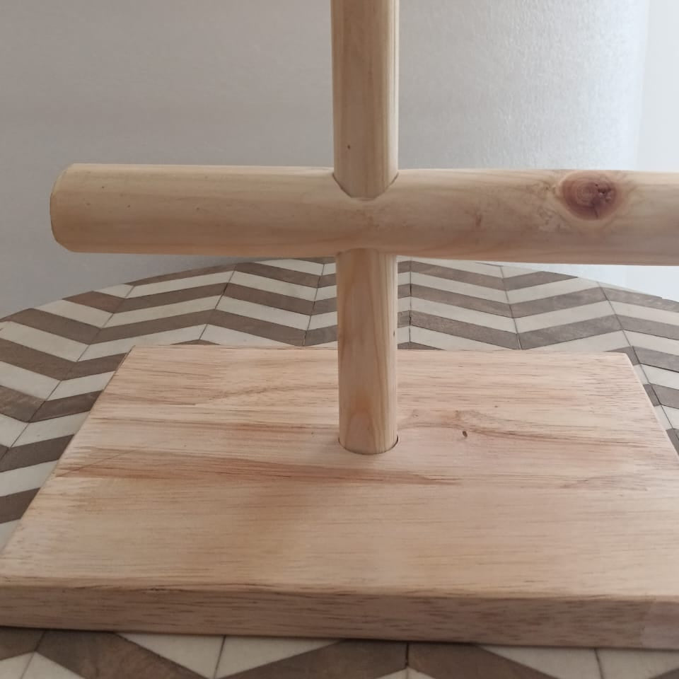 Wooden Handmade Portable Jewellery Stand By Miza