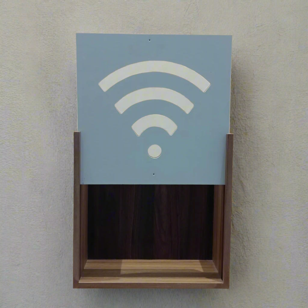 Wooden Decorative Wi-Fi Box / Wall Mounted Wi-Fi Router Organizer By Miza
