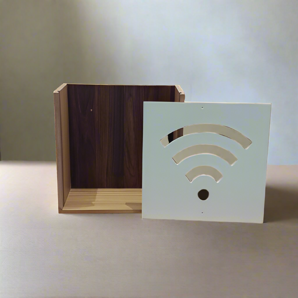 Wooden Decorative Wi-Fi Box / Wall Mounted Wi-Fi Router Organizer By Miza
