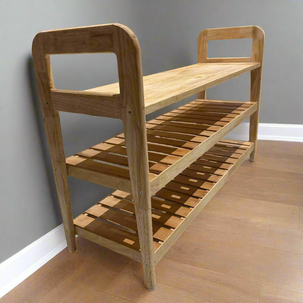 Two Shelved Bench / Shoe Organizer / Shoe Cabinet By Miza