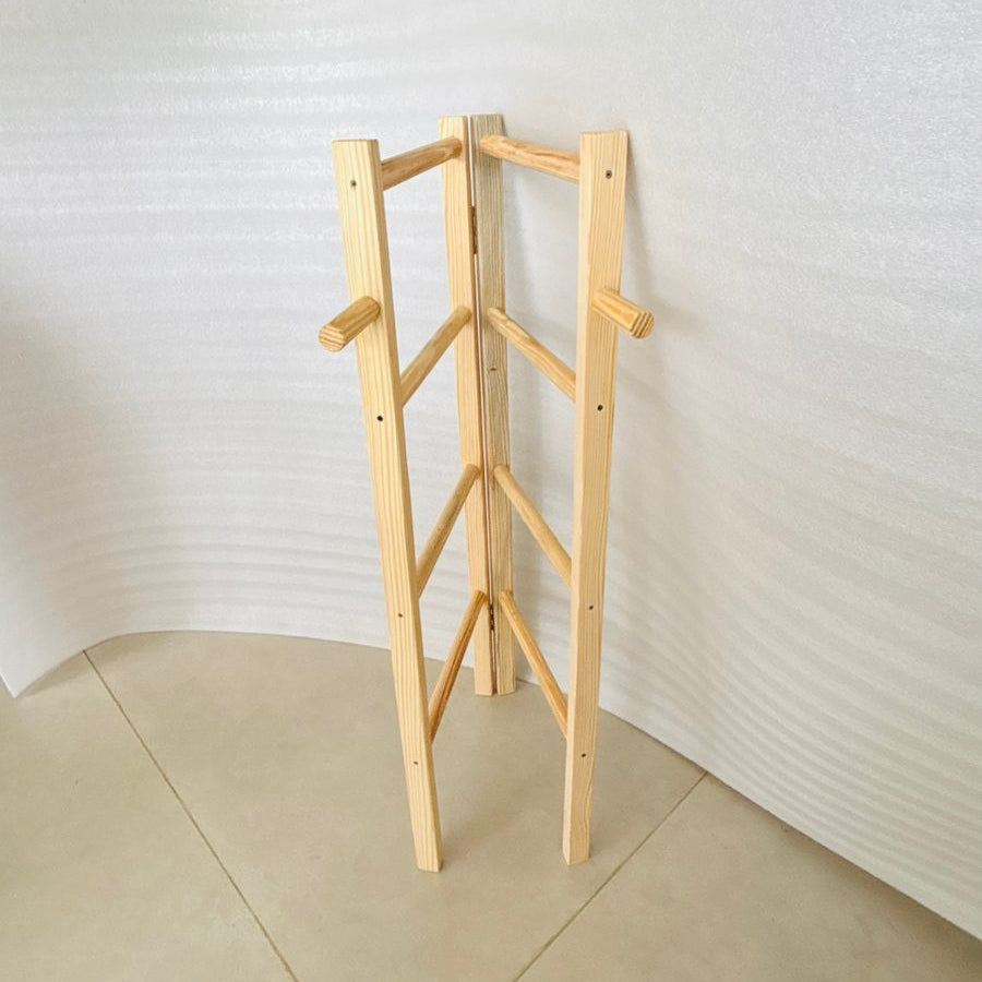 Folding Towel Hanger Rack For Corner Or As Partition By Miza