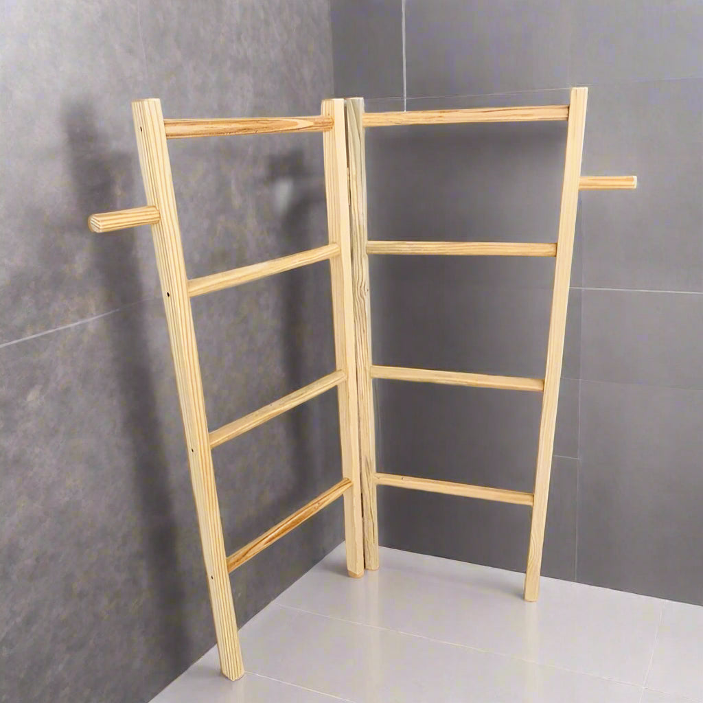 Folding Towel Hanger Rack For Corner Or As Partition By Miza