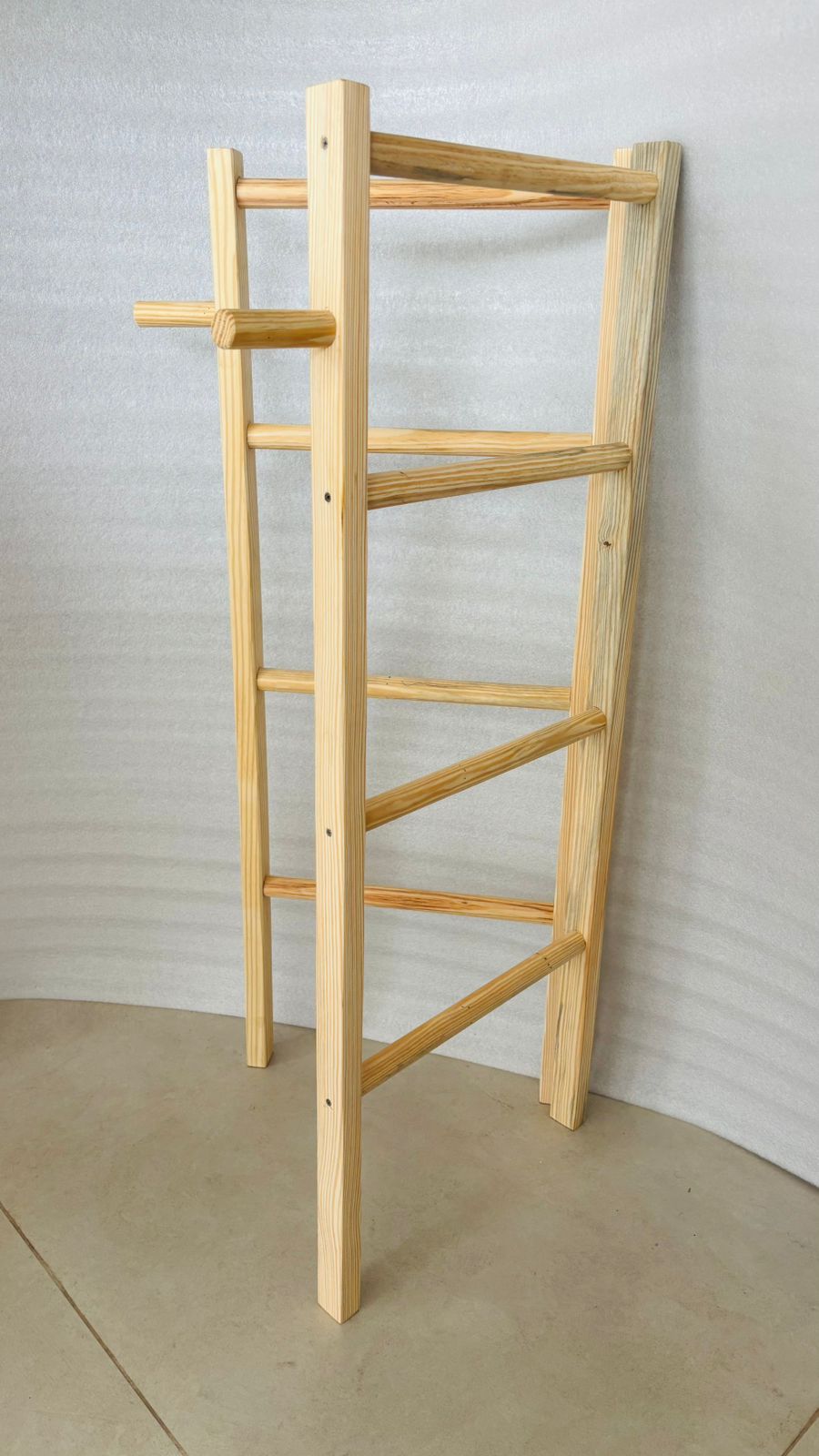 Folding Towel Hanger Rack For Corner Or As Partition By Miza