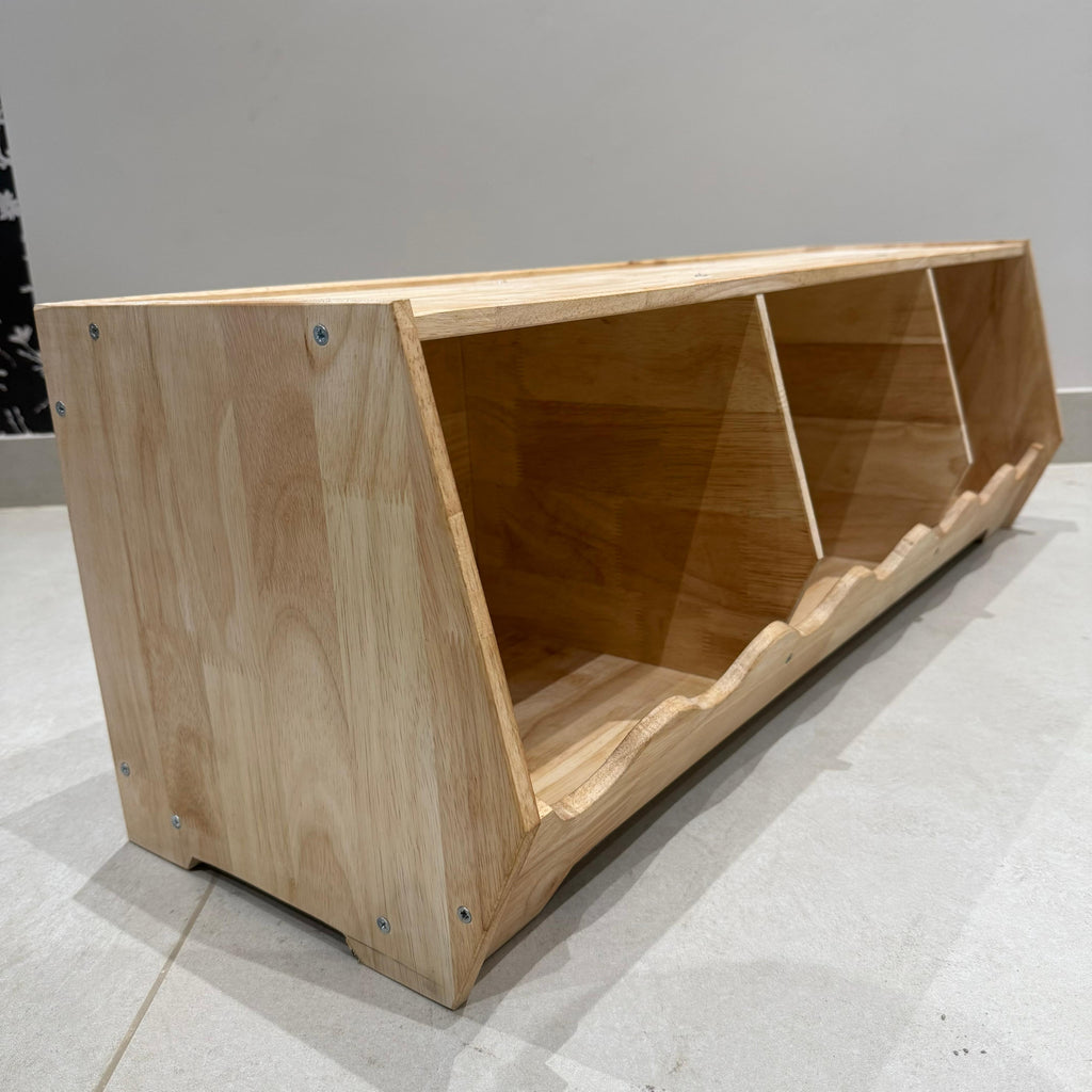A Toy Cubby Shelf With Wavy Decor By Miza