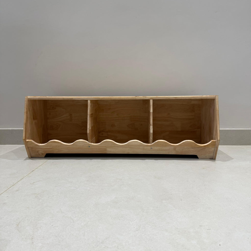 A Toy Cubby Shelf With Wavy Decor By Miza