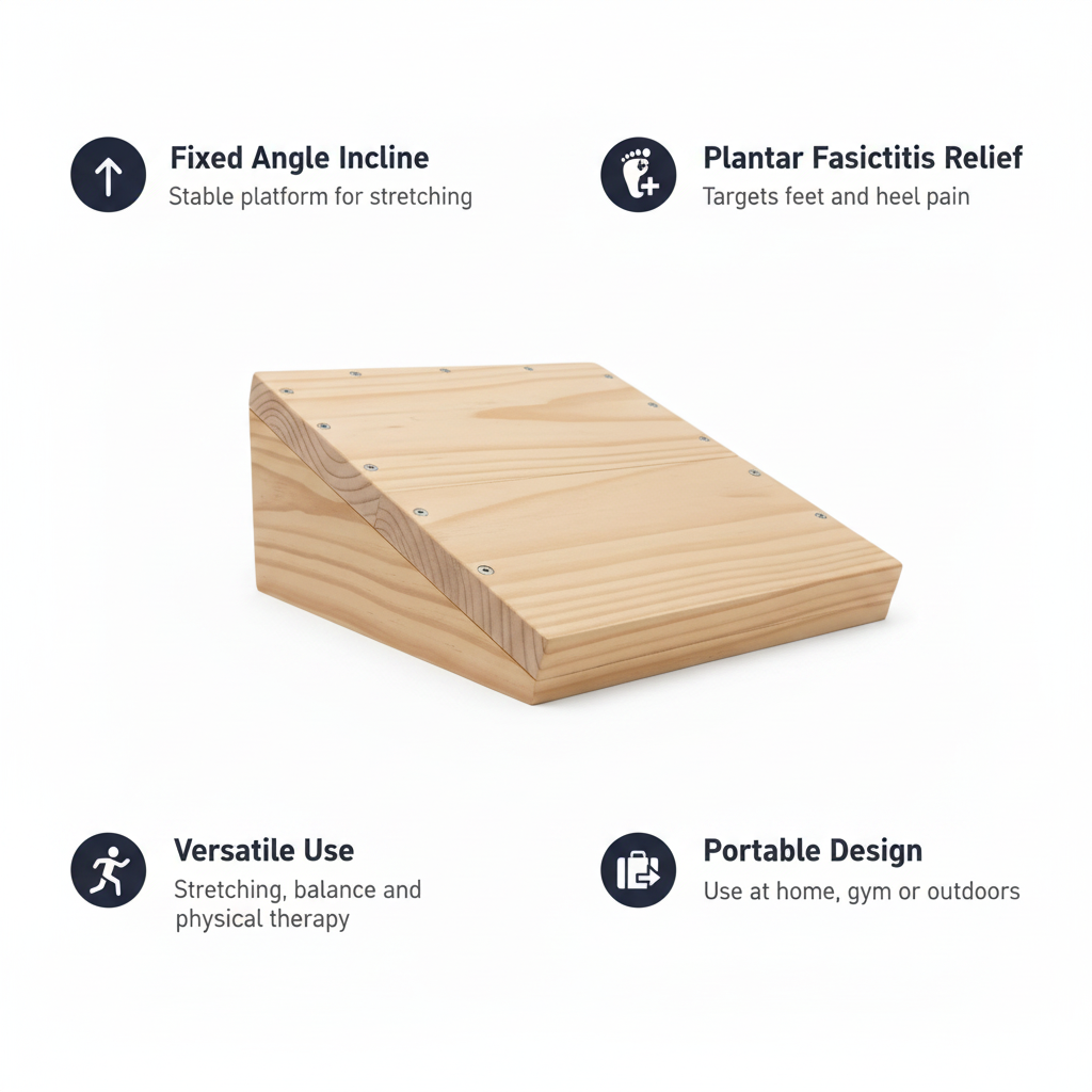 Slant Board In Wood For Foot Pain By Miza