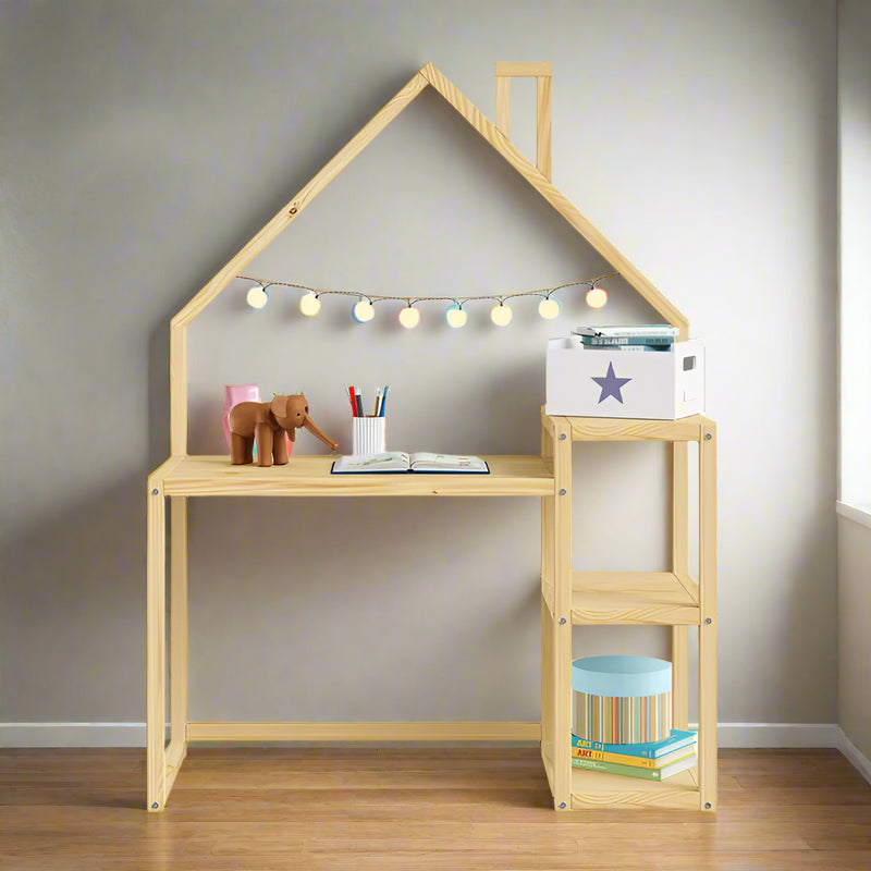 Montessori Children's Desk Wood with 3 Shelves By Miza