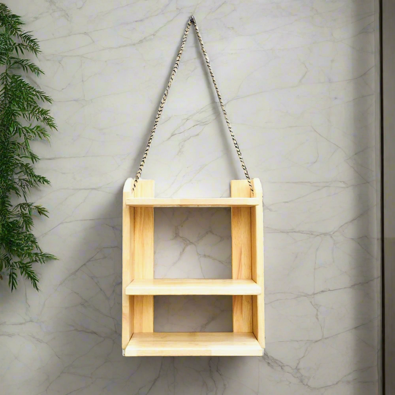 Suspended Shelf With Rope For Home/Office ( With Complementary Coaster ) By Miza.