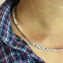 Unisex Fox Tail Design Silver Stylish Chains Necklace For Man's