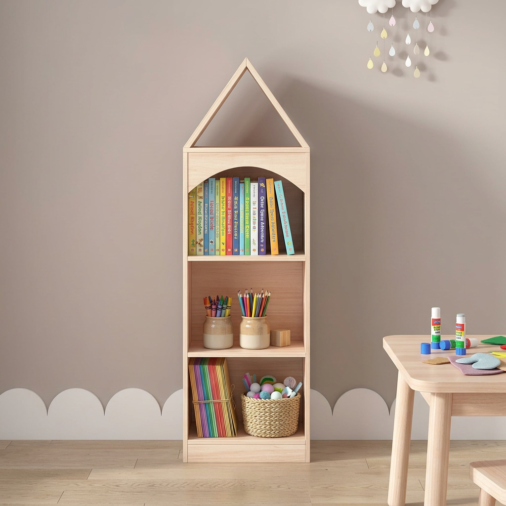 Freestanding Nordic Kids Bookshelf By Miza