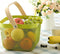 Multi Purpose Steel Basket with Wooden Handle-Random Color-Pack Of 2-BY APT