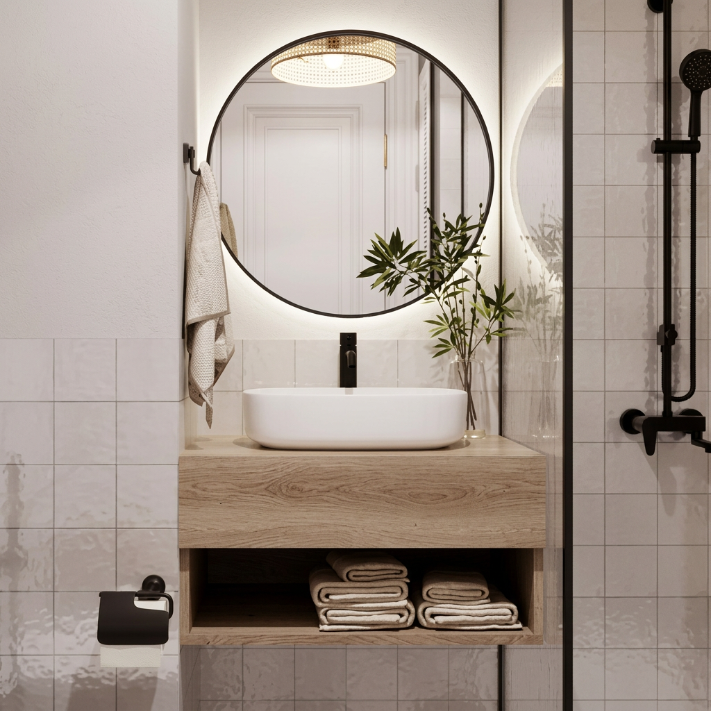 Floating HDHMR Water Resistant Bathroom Washbasin Vanity By Miza