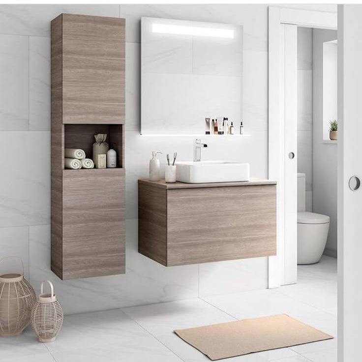 Modern Tall Vertical Bathroom Storage By Miza