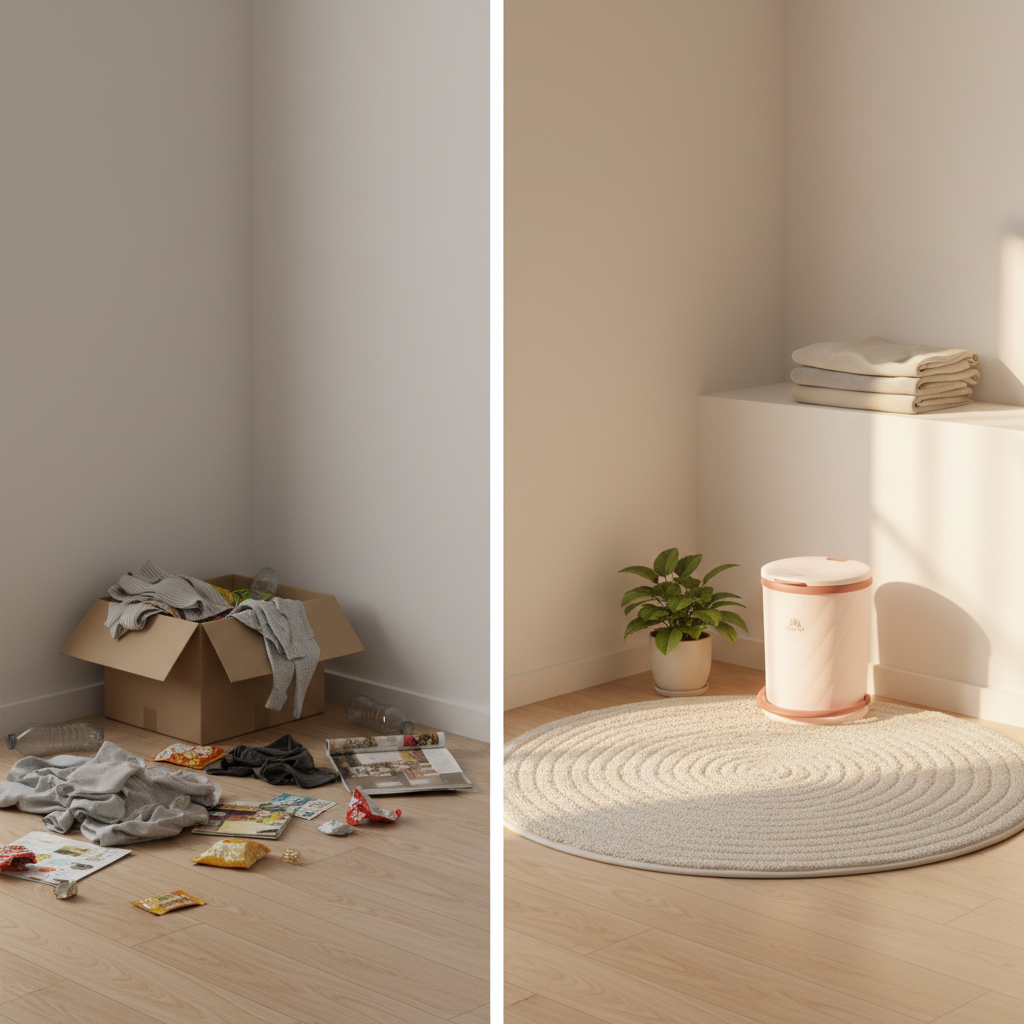 8L Pedal Waste Bin | Quilted Art Leather, Soft-Close Lid | Bathroom & Bedroom Dustbin By APT