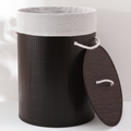 Laundry Bamboo ,Clothes Storage Basket ,Free Standing Dirty Clothes Hamper Bin-Random Color-1PC-BY APT