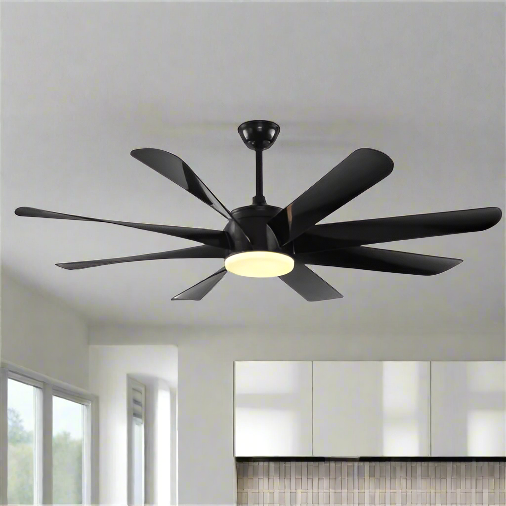 Black Kite Remote Operated Forward And Reverse 8 Blades Ceiling Fan 1 PC By Wadbros