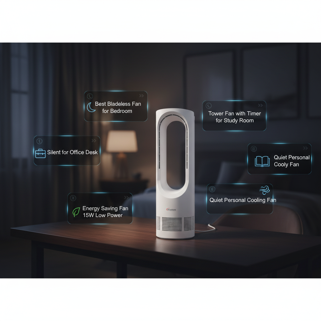WOW Mini Bladeless Personal Fan – 15W Silent Cooling Fan By Wadbros