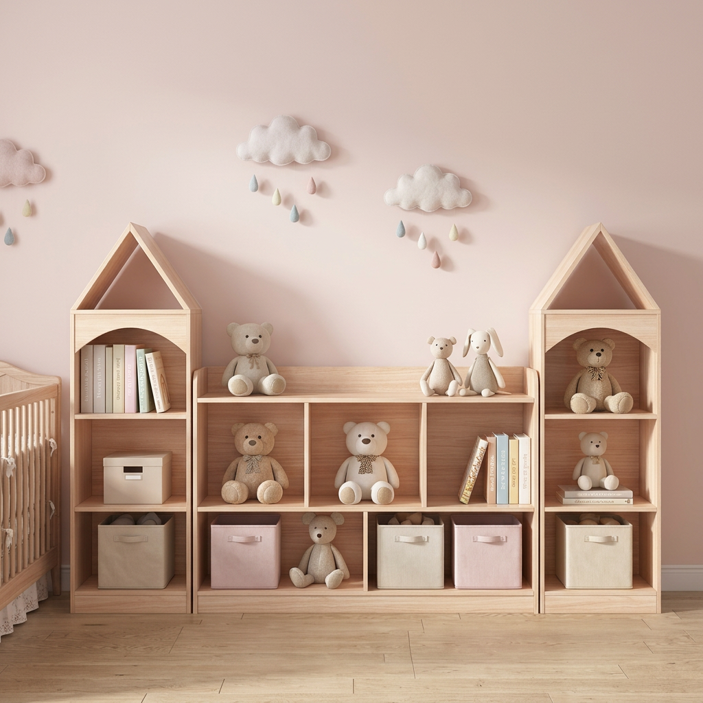 Freestanding Nordic Kids Bookshelf By Miza