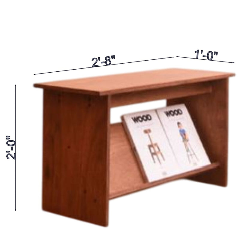 Front Stool / Magazine Holder Rack / Side Table for Living Room / Offices By Miza