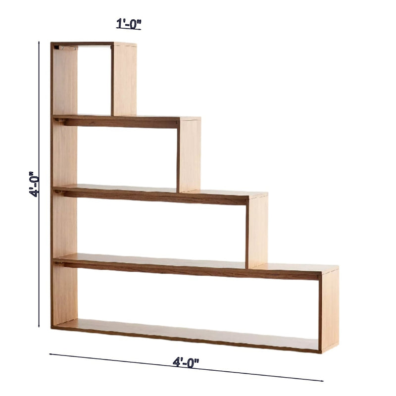 Step Bookshelf / Ladder Wooden Display Unit By Miza